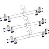 Wenko 10530211100 Grucce a Pinza Snap 40, Set 2 Appendini, Gancio Girevole, Pinze Scorrevoli, Metallo Cromato, Materiale Plastico, 2,5 x 10,5 x 40 cm, Argento Lucido/Blu (Confezione da 3)