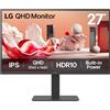 LG Dis 27 27BA45QB-B Business QHD IPS Black (2560 x 1440 pixel, 27"), Monitor, Nero