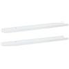 vidaXL Mensole da Parete 2 pz Bianco Lucido 80x9x3 cm