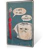 yunuo Divertente decorazione da parete per bagno, stile vintage, spazzolino da denti e carta igienica, in metallo, 30 x 20 cm