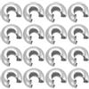 SUNNYCLUE 1 scatola 120 pezzi 4 mm Copri Perline A Crimpare Perline A Crimpare Aperte A Metà Tondo Copri Nodo Piccoli Tappi Terminali In Metallo Copri Perline Distanziatori In Acciaio Inossidabile per