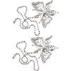 SHINEOFI 2 Pezzi Catena Estensione per Ventilatore con Ciondolo Farfalla Decorazione per Lampadari e Ventilatori Design Elegante e Resistente Facile da Installare