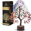 FASHIONZAADI Albero della vita dei sette chakra, di cristallo, bonsai artificiale, decorazione spirituale, cristalli e gemme, per energia positiva, albero feng shui, regali reiki