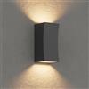 Klighten Applique Esterno/Interno GU10, LED Lampada da parete Alluminio Su Giù 10W bianco caldo 3000K, Applique da Esterni IP65 Moderna per soggiorno giardino corridoio cortile, Nero