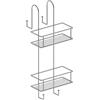 METAFORM Contenitore da Appendere Doccia in Acciaio Cromato Spider - 54,5x22x21 cm