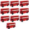 Bells Box 10 magneti a forma di autobus londinesi - Magnete per frigorifero souvenir inglese - simbolo di Londra iconico 3D a due piani con autobus rosso, AA-019