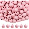 TOAOB THE ONE AND ONLY BABY TOAOB 300 Pezzi 10mm Perline in Legno Naturali Rosa Chiaro Perline Rotonde per Braccialetti Collane Creazione di Gioielli Artigianato Fai Da Te