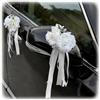 Generic Set di decorazioni per auto da matrimonio 4 pezzi - Rose artificiali per maniglia della porta per auto da matrimonio, decorazione esterna per auto della sposa con nastro, fiori per maniglia della