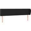 vidaXL Testiera ad Orecchio Nera 183x23x78/88 cm in Similpelle
