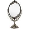 SUMTREE - Specchio decorativo Vintage, ovale, doppio, da tavolo, grande, colore: Bronzo