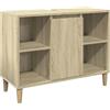 vidaXL Mobile da Bagno Rovere Sonoma 80x33x60 cm in Legno Multistrato, armadietto da Bagno, Mobile da Toilette, portaoggetti da Bagno