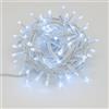 IXTRIMA Catena Luminosa 300 LED, 30Mt, Luce Bianca, Cavo Bianco, IP65, Prolungabile, Effetto Flash, ghirlanda nataliza, negozi, balcone natale