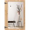 LIFEZEAL Specchio da parete rettangolare 97 x 67 cm, specchio decorativo con cornice in legno di abete, ganci in metallo, stile rustico, per camera da letto, soggiorno, ingresso, naturale