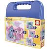 Educa - Puzzle di Stitch | Set di 4 puzzle progressivi per bambini da 12 a 25 pezzi | Dimensioni: 16 x 16 cm | Puzzle Disney consigliati per bambini di 3, 4 e 5 anni (20472)