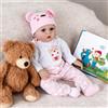 vinyle Bambola realistica da 22 pollici (55 cm) - Reborn Baby Doll realizzata a mano in morbido silicone, vinile e cotone - Bambola neonato - Regalo - Adatta a bambini dai 3 anni in su