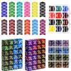 SIXPOINTS Set di 108 dadi contatori MTG da 12 mm +1/+1 gettoni a 6 facce e contatori parole chiave MTG, set per Magic The Gathering, MTG, TCG, accessori per giochi di carte (dadi a 4 colori #D +