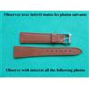 Bracciale Orologio In Pelle Vera Beige Nocciola Extra Sottile 20 mm 14 mm Fibbia