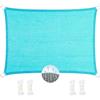 XUEQXUE Tenda a Vela Ombreggiante Traspirante 120 x 120 cm, 95% Protezione Solare, Traspirante, Anti Uv, Antistrappo, Rete Frangivista Balcone, per Giardino, Terrazza, Blu Cielo