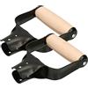 KOTARBAU® Set di 2 palette D manico in legno e metallo per manico da 33 mm