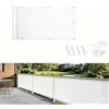 AUWUUA Tenda a Vela Rettangolare 1x1m/100x100cm Telone Impermeabile Esterno Antivento con Protezione UV 95%, PES 220g/m² Tenda Parasole per Giardino, Patio, Pergola, Giardino, Cortile, Bianco