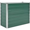 vidaXL Letto Rialzato Giardino in Acciaio Zincato 100x40x77 cm Verde Fioriera