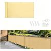 AUWUUA Vela Ombreggiante Rettangolare Impermeabile 1x2.5m/100x250cm Tenda a Vela Giardino Protezione UV, PES 220 g/m² Tende da Sole con Corda e Occhiellato per Esterno Giardino, Giallo Sabbia