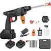 Bluessiery Idropulitrice a Batteria, 48V Max 90 Bar Idropulitrice Portatile con 2 Batteria, Ugello Multispruzzo 6 in 1, Tubo da 5M, Lancia di Prolunga, Strumento per La Pulizia Dell'auto da Esterno