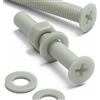 Caterpillar Red 50 x viti nylon rinforzato fibra di vetro a testa svasata con impronta a croce, M6 x 40 mm
