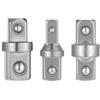 Skrfren Set di 3 adattatori per bussole (1/2, 1/4, 3/8), doppio adattatore quadrato per cricchetto e cacciavite elettrico, acciaio Cr-V, adattatore universale per chiavi a bussola