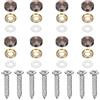 QUARKZMAN 8Pcs Viti Decorative In Ottone Con baccello 16mm Viti Con baccello Autofilettanti Con baccello Decorative Per Mobili Armadio Specchio Fissaggio Bronzo Rosso