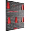 tectake® Pannello Forato Portautensili, Pannello Portaoggetti con 6 Pannelli, 53 Ganci e Sostegni, Espandibile, Adattabile, Ideale per Garage e Officina, Pannello Porta attrezzi da Parete