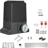 Ansobea Azionamento scorrevole 370 W Apri porta garage con 2 telecomandi fino a 800 kg apriporta scorrevole elettrica con funzione di chiusura automatica per hotel, fabbrica
