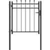 vidaXL Cancello per recinzione HORST 100 x 100 cm Metallo Nero, Cancello moderno, sicuro per entrata, barriera esterna per vialetti, accesso giardino, protezione recinto, metallo