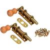 KOTARBAU® - Set di 2 chiavistelli a molla, per porta, zincati, antiruggine, maniglia in legno, con bullone della porta a molla resistente alle intemperie, 100 mm
