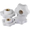 SBTRKT M4 M5 M6 M8 M10 Manopola di serraggio Maniglia Dadi Prugna bianca Bachelite Stringere a mano Filo Stella Nero Manuale Pollice Serraggio Attraverso dadi ( Color : Through hole , Size : M8X32MM(5PCS) )