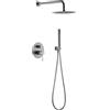 IMEX GPD038/NQ LINE Conjunto De Ducha Empotrado Monomando Níquel Cepillado