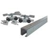 Omge Guida Per Porte Scorrevole Binario Con Carrelli In Alluminio mm 1550 Portata Kg 80