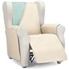 Martina Home Diamond Copridivano imbottito 1 Posto/Relax - Beige/Verde acqua