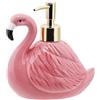 Servette Home Dispenser di sapone con fenicottero con pompa per lavello da bagno o cucina Rosa
