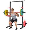 VEVOR Power Tower Dip Station Multifunzionale per Palestra Domestica, Attrezzatura per Allenamento della Forza da 453 kg con 4 Pioli per Fasce, Ganci a J Regolabili e Barre di Sicurezza