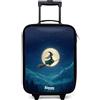 NoBoringSuitcases.com® Valigia Per Bambini Compatto 48x31x19 cm Bagaglio Ultraleggero Bagagli Rigidi LED Ruote Valigie Neonato Bimbi - Ragazzo - Strega - Chiaro di Luna - Volo