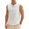 TOMEEK Canottiera Uomo Cotone Canottiera Estate Senza Maniche Maglietta Uomo Smanicato Casual Tank Top Leggero Stile Spiaggia Hippie,Marineblau,M