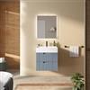 DEGHI Mobile bagno sospeso 60 cm 2 cassetti carta da zucchero cannettato con lavabo alto - Codix