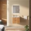 DEGHI Mobile bagno sospeso 60 cm 2 cassetti rovere gold cannettato con lavabo - Codix