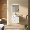 DEGHI Mobile bagno sospeso 60 cm 2 cassetti bianco opaco cannettato con top - Codix