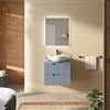 DEGHI Mobile bagno sospeso 60 cm 2 cassetti carta da zucchero cannettato con top - Codix