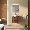 DEGHI Mobile bagno sospeso 60 cm 2 cassetti rovere deciso cannettato con top - Codix