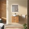 DEGHI Mobile bagno sospeso 60 cm 2 cassetti rovere gold cannettato con top - Codix