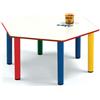 GIODIARREDA Tavolo Scuola Infanzia Color Basic Esagonale Misura 1