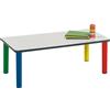 GIODIARREDA Tavolo Scuola Infanzia Color Rettangolare Misura 1 Gambe 4 Colori